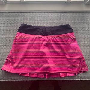 Lululemon Pace Setter Skirt Elevation Stripe Pow